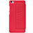 Leather Case Stands Flip Cover L01 for Xiaomi Mi Note Red