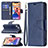 Leather Case Stands Flip Cover L01 Holder for Apple iPhone 13 Blue