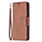 Leather Case Stands Flip Cover L01 Holder for Apple iPhone 13 Brown