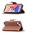 Leather Case Stands Flip Cover L01 Holder for Apple iPhone 13 Brown