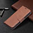 Leather Case Stands Flip Cover L01 Holder for Apple iPhone 13 Brown