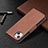 Leather Case Stands Flip Cover L01 Holder for Apple iPhone 13 Brown