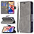 Leather Case Stands Flip Cover L01 Holder for Apple iPhone 13 Gray