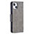 Leather Case Stands Flip Cover L01 Holder for Apple iPhone 13 Gray