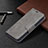 Leather Case Stands Flip Cover L01 Holder for Apple iPhone 13 Gray