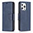 Leather Case Stands Flip Cover L01 Holder for Apple iPhone 13 Pro Max Blue