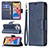 Leather Case Stands Flip Cover L01 Holder for Apple iPhone 13 Pro Max Blue