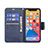 Leather Case Stands Flip Cover L01 Holder for Apple iPhone 13 Pro Max Blue