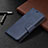 Leather Case Stands Flip Cover L01 Holder for Apple iPhone 13 Pro Max Blue