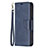 Leather Case Stands Flip Cover L01 Holder for Apple iPhone 13 Pro Max Blue