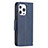 Leather Case Stands Flip Cover L01 Holder for Apple iPhone 13 Pro Max Blue