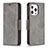 Leather Case Stands Flip Cover L01 Holder for Apple iPhone 13 Pro Max Dark Gray