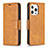 Leather Case Stands Flip Cover L01 Holder for Apple iPhone 13 Pro Max Yellow