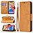 Leather Case Stands Flip Cover L01 Holder for Apple iPhone 13 Pro Max Yellow