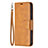 Leather Case Stands Flip Cover L01 Holder for Apple iPhone 13 Pro Max Yellow