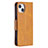 Leather Case Stands Flip Cover L01 Holder for Apple iPhone 13 Yellow