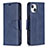 Leather Case Stands Flip Cover L01 Holder for Apple iPhone 14 Plus Blue