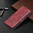 Leather Case Stands Flip Cover L01 Holder for Apple iPhone 14 Plus Red