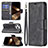 Leather Case Stands Flip Cover L01 Holder for Apple iPhone 14 Pro Black