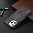 Leather Case Stands Flip Cover L01 Holder for Apple iPhone 14 Pro Black