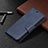 Leather Case Stands Flip Cover L01 Holder for Apple iPhone 14 Pro Blue