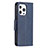 Leather Case Stands Flip Cover L01 Holder for Apple iPhone 14 Pro Blue