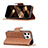 Leather Case Stands Flip Cover L01 Holder for Apple iPhone 14 Pro Brown