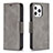 Leather Case Stands Flip Cover L01 Holder for Apple iPhone 14 Pro Dark Gray