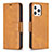 Leather Case Stands Flip Cover L01 Holder for Apple iPhone 14 Pro Yellow