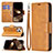 Leather Case Stands Flip Cover L01 Holder for Apple iPhone 14 Pro Yellow