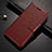 Leather Case Stands Flip Cover L01 Holder for Huawei Honor 9X Brown