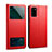 Leather Case Stands Flip Cover L01 Holder for Huawei Honor V30 Pro 5G Red