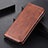 Leather Case Stands Flip Cover L01 Holder for Huawei Nova Lite 3 Plus Brown
