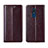 Leather Case Stands Flip Cover L01 Holder for Nokia C3 Brown