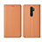 Leather Case Stands Flip Cover L01 Holder for Oppo A11X Orange