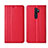 Leather Case Stands Flip Cover L01 Holder for Oppo A11X Red