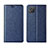 Leather Case Stands Flip Cover L01 Holder for Oppo A92s 5G Blue