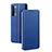 Leather Case Stands Flip Cover L01 Holder for Oppo F15 Blue