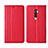 Leather Case Stands Flip Cover L01 Holder for Oppo Reno2 Red