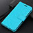 Leather Case Stands Flip Cover L01 Holder for Oppo Reno2 Z Cyan