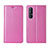 Leather Case Stands Flip Cover L01 Holder for Oppo Reno3 Pro Pink