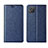 Leather Case Stands Flip Cover L01 Holder for Oppo Reno4 Z 5G Blue