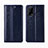 Leather Case Stands Flip Cover L01 Holder for Realme Q2 5G Navy Blue