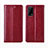 Leather Case Stands Flip Cover L01 Holder for Realme Q2 5G Red