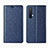 Leather Case Stands Flip Cover L01 Holder for Realme X50t 5G Blue