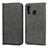 Leather Case Stands Flip Cover L01 Holder for Samsung Galaxy A40 Black