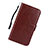 Leather Case Stands Flip Cover L01 Holder for Samsung Galaxy A91 Brown