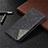 Leather Case Stands Flip Cover L01 Holder for Samsung Galaxy M12 Black