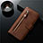 Leather Case Stands Flip Cover L01 Holder for Samsung Galaxy S20 Ultra Brown