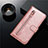 Leather Case Stands Flip Cover L01 Holder for Samsung Galaxy S20 Ultra Rose Gold
